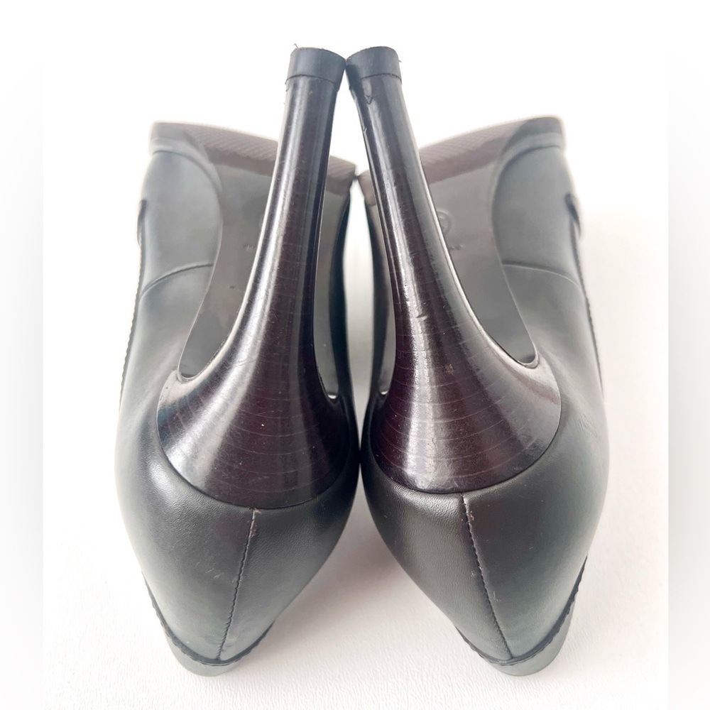 CHANEL || Dark Brown High Heel Loafer Pumps CC Logo Buckle Size EU 39 - Picture 13 of 16